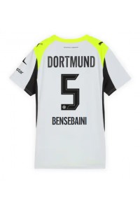 Borussia Dortmund Ramy Bensebaini #5 Jalkapallovaatteet Naisten Vieraspaita 2025-26 Lyhythihainen